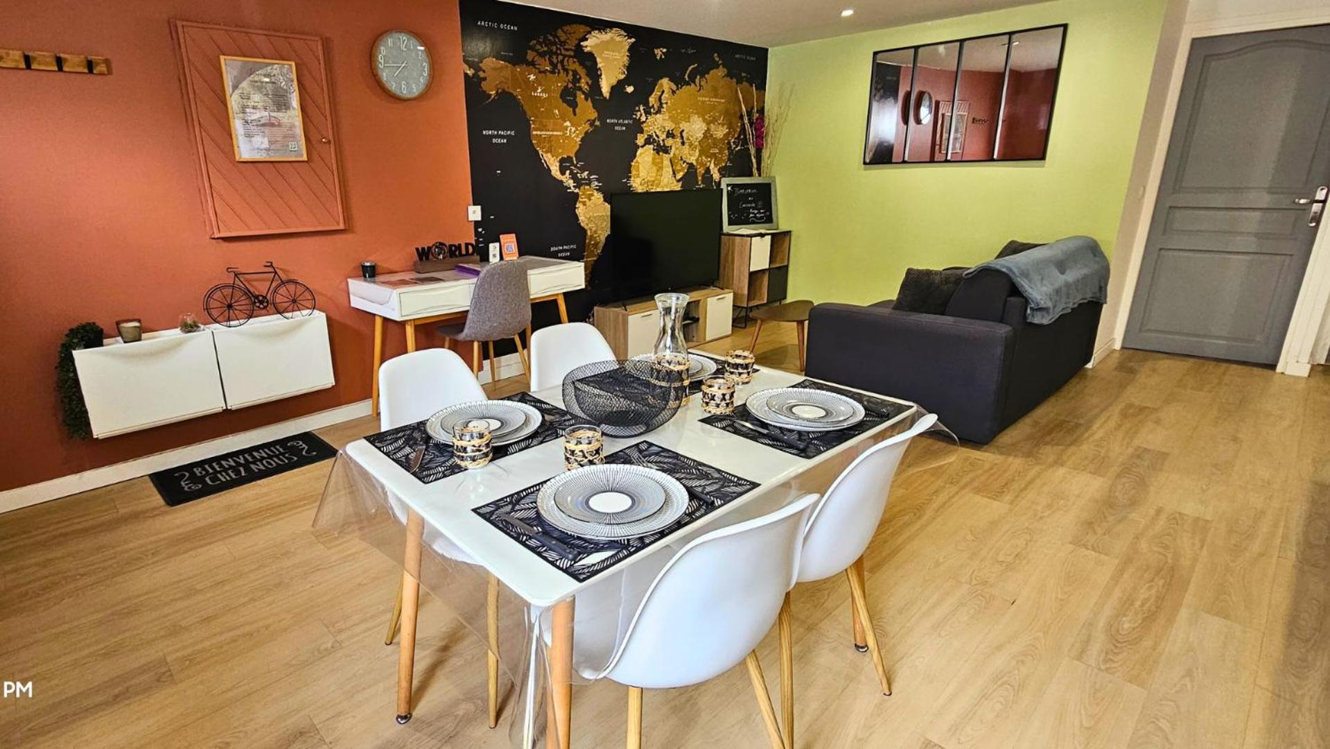 LE CONCORDE-Cosy-WIFI-Clim-Idéal-famille et pros Bram Esterno foto